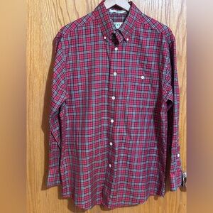 ORVIS 100%‎ cotton men’s sz medium red black plaid